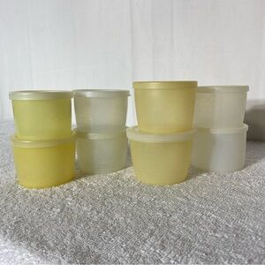 Vintage Tupperware 8X Small Round Stacking Containers With Lids 16pcs